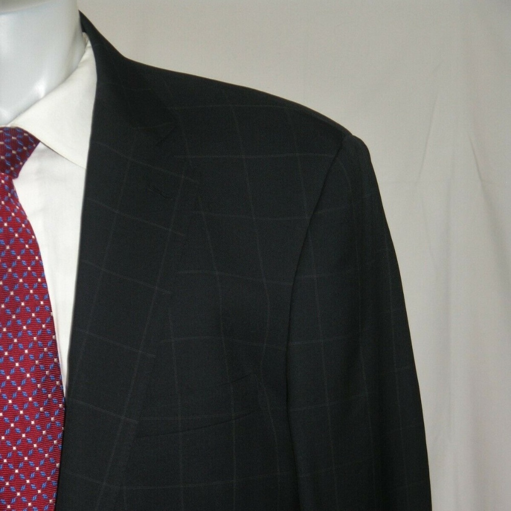 Mr. Ned Made To Measure Canvassed Navy Window Pan… - image 1